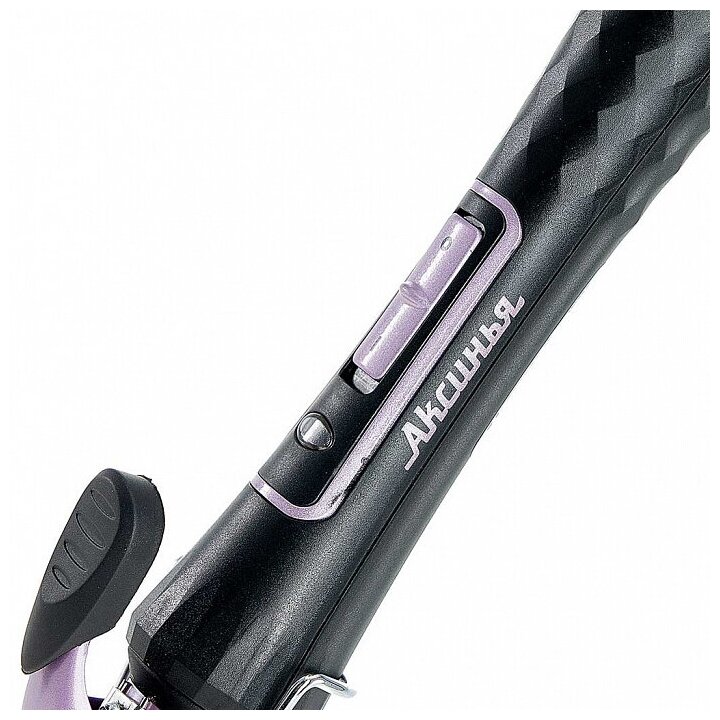 Щипцы для завивки волос аксинья КС-805 черный с фиолет.: Керамическое покрытие, d 25 мм (24) - фотография № 2