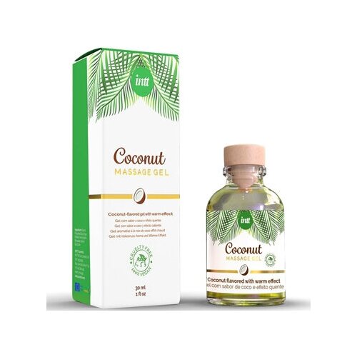 76172 Intt Massage Gel Coconut, 30 мл. Массажный гель с ароматом кокоса и согревающим эффектом