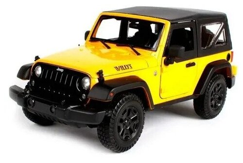 Машинка металлическая Maisto 1:18 - 2014 Jeep Wrangler жёлтый 31676