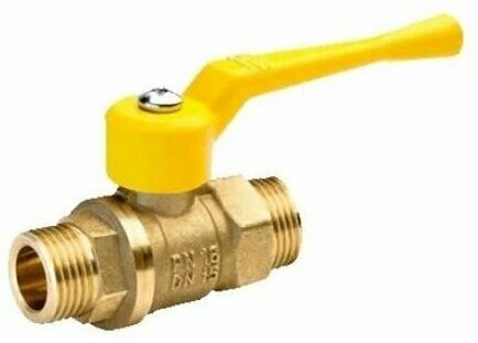 фото Кран шаровый для газа на газовый трубопровод с ручкой-рычагом ДУ 25