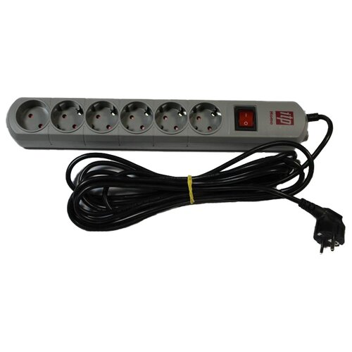 Сетевой фильтр ITP Home (6/5м/10А/400Дж/серый)