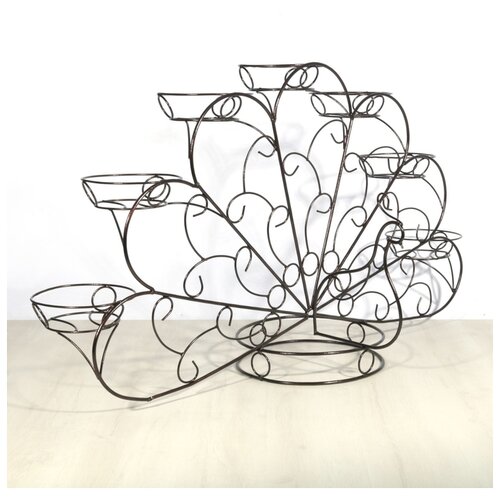 фото Подставка для цветов напольная "павлин" на 7 цветков 1525047 сима-ленд