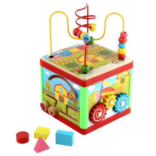 Развивающая игрушка Фабрика Фантазий Мультикуб, разноцветный развивающая игрушка фабрика фантазий сортер магнитный бежевый