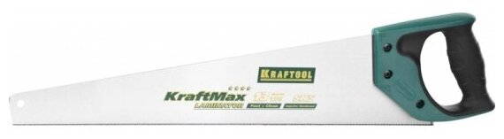 Ножовка по дереву Kraftool KraftMax 15225-50 для ламинированных деревянных панелей и пластиковых панелей, подоконников и труб, 13 TPI, 500 мм