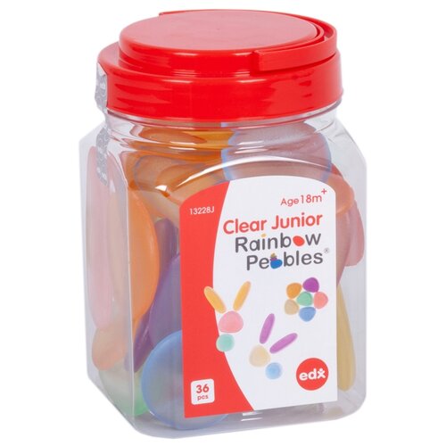 Обучающий набор Edx Education Transparent Junior Rainbow Pebbles 13228J обучающий набор edx education transparent junior rainbow pebbles 13228j