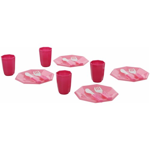 набор посуды полесье ретро 61720 розовый Набор посуды Полесье Ретро 61713 розовый