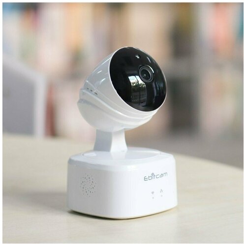 Поворотная IP камера видеонаблюдения для помещения видеоняня 2 Мп Wi-Fi microSD микрофон динамик EbitCam E2 339000₽