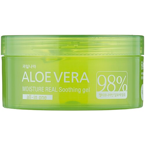 welcos kwailnara гель для тела увлажняющий успокаивающий aloe vera moisture real soothing gel 150 мл 2 шт Welcos Гель для тела Aloe Vera Moisture Real Soothing Gel, 300 мл