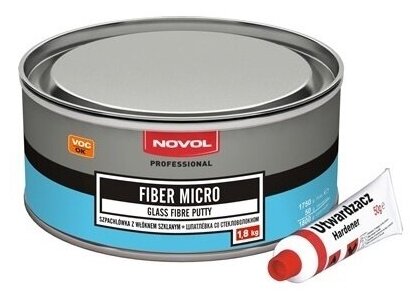 Шпатлевка со стекловолокном Novol Fiber Micro 1,8 кг