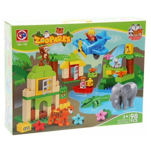 Конструктор KIDS HOME TOYS Зоопарк, 98 деталей