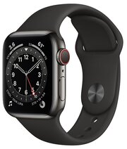 Умные часы Apple Watch Series 6 40 мм Steel Case GPS + Cellular, графит/черный