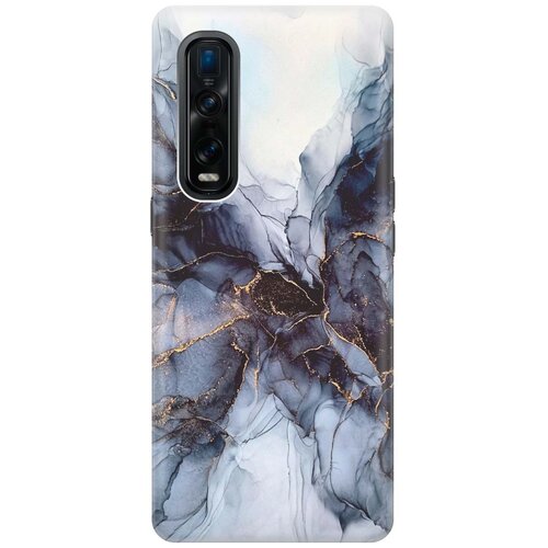фото Cиликоновый чехол на oppo find x2 pro / оппо файнд х2 про с принтом "черно-белый мрамор" gosso