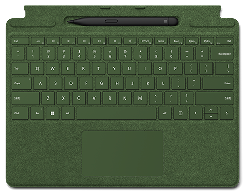 Клавиатура Microsoft Surface Pro Signature Keyboard Alcantara (Forest) RUS + Slim Pen 2 — цены на Яндекс Маркете