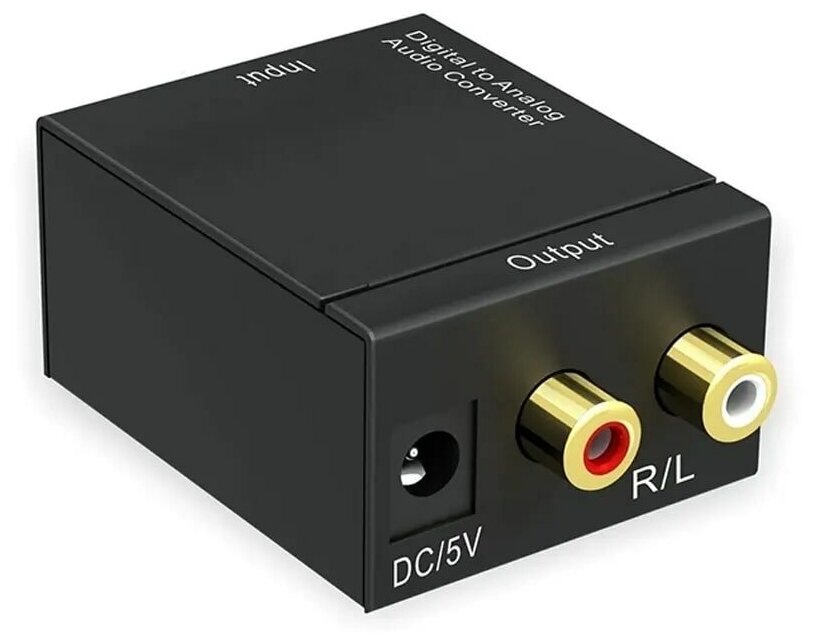 Аудио конвертер AV Converter Toslink 285C ( С цифрового coaxial / toslink в аналоговый AV аудио сигнал ) С дополнительным питанием