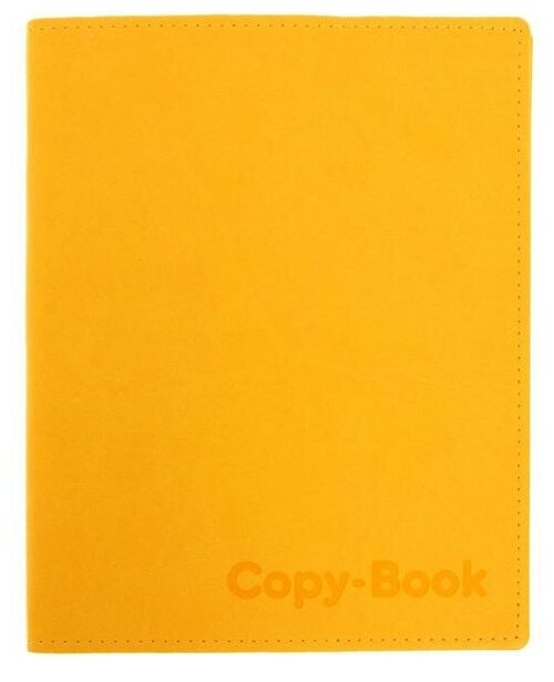 Арго-Книга Тетрадь 80 листов в клетку Vivella, обложка из искусственной кожи, тиснение, блок офсет 65 г/м2, жёлтая
