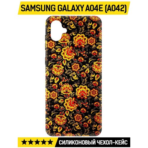 Чехол-накладка Krutoff Soft Case Хохлома для Samsung Galaxy A04e (A042) черный чехол накладка krutoff soft case уэнсдей аддамс тайлер для samsung galaxy a04e a042 черный