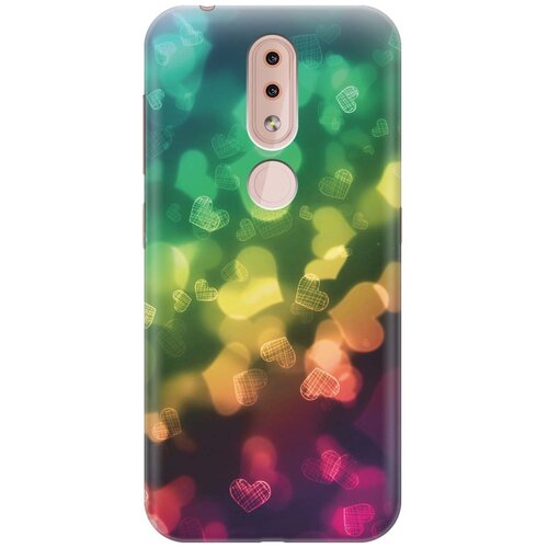 фото Re:paчехол - накладка artcolor для nokia 4.2 с принтом "сердечки"