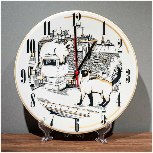 Часы настенные на тарелке 