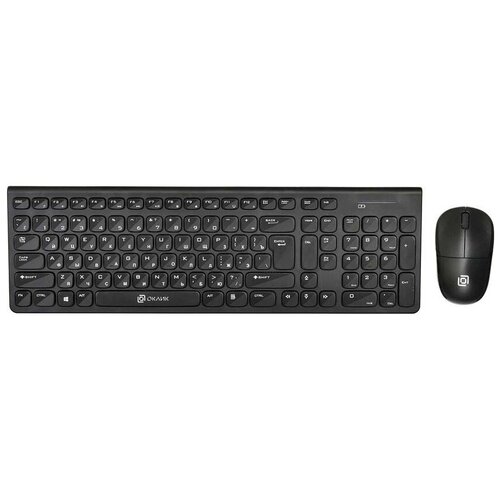 комплект oklick keyboard Комплект клавиатура + мышь OKLICK 220M Black USB, черный, английская/русская