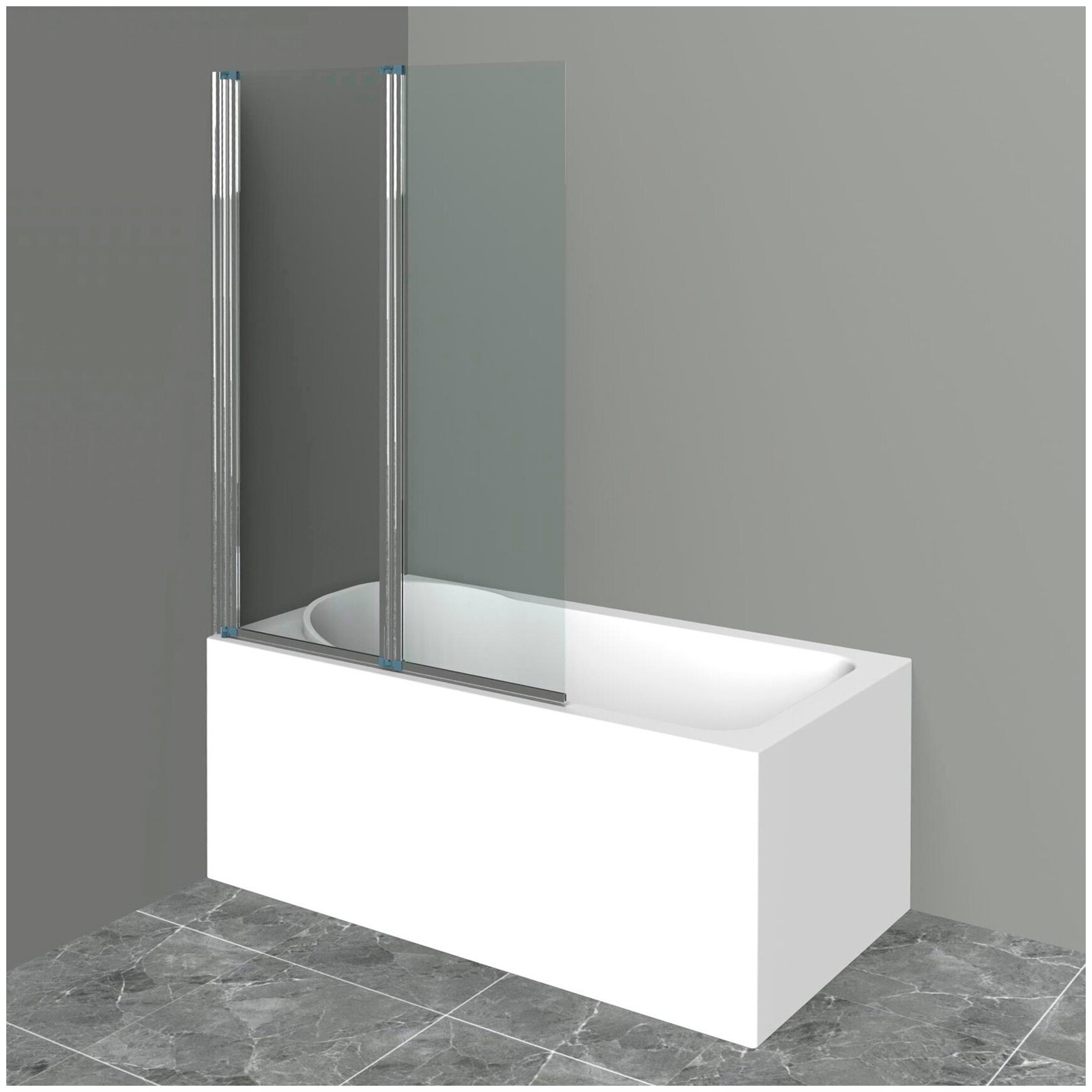 Шторка на ванну BelBagno UNO 1200х1500 хром UNO-V-2-120/150-C-Cr