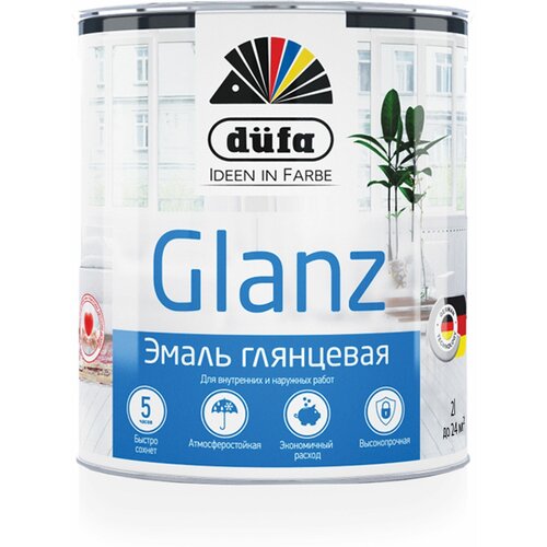 Эмаль Dufa GLANZ глянцевая белая 2 л