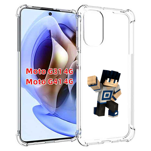 Чехол MyPads Minecraft-1 для Motorola Moto G31 4G / G41 4G задняя-панель-накладка-бампер