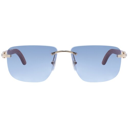 Солнцезащитные очки Cartier 0040RS 001, голубой, золотой