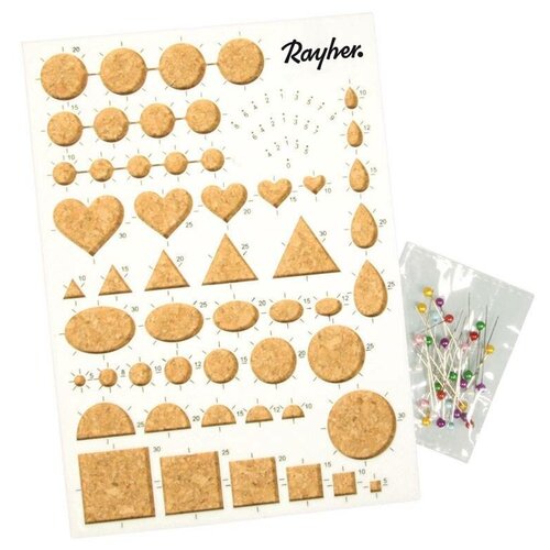 Доска с шаблонами для квиллинга 210 х 150 х 8 мм RAYHER 71932000