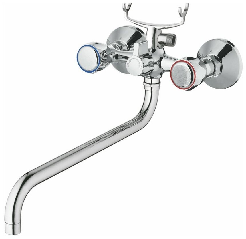 2425 VIKO ванна круг кер (карт/перекл.) круглый излив 37см (латунь)