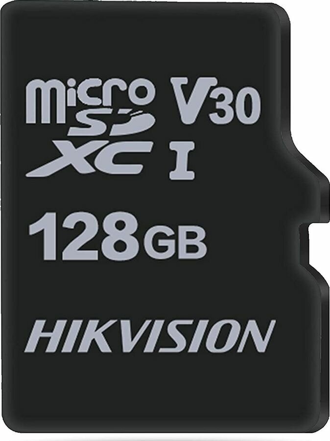 Карта памяти microSDXC V30 Hikvision C1 128 ГБ, 92 МБ/с, Class 10, HS-TF-C1(STD)/128G/ZAZ01X00/OD, 1 шт, переходник без адаптера