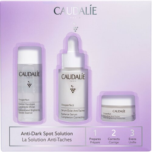 Набор CAUDALIE Vinoperfect 1,2,3 (сыворотка для сияния 30 мл + концентрированная эссенция 50 мл + дневной крем 15 мл)