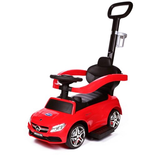 Каталка-толокар Babycare Mercedes-Benz AMG C63 Coupe (639), красный каталка толокар babycare mercedes benz amg c63 coupe 639 кожаное сиденье резиновые колеса красный