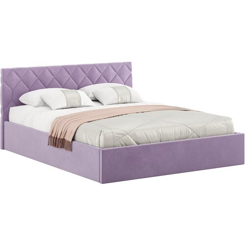 Кровать 180х200 c подъемным механизмом и бельевым ящиком Техас лавандовый