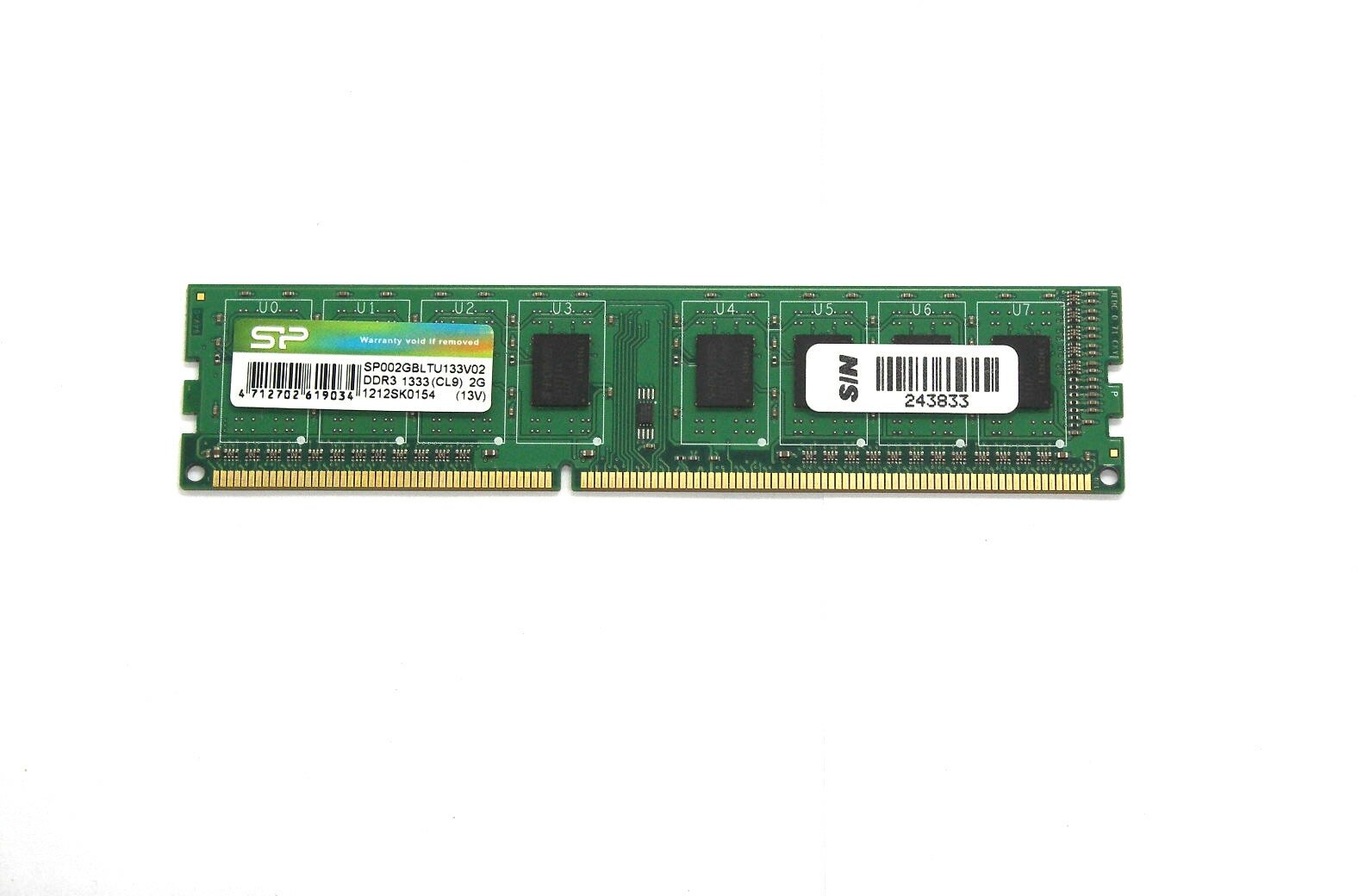 Модуль памяти DIMM DDR3 2Gb 1333Mhz PC-10600 SP SP002GBLTU133V02