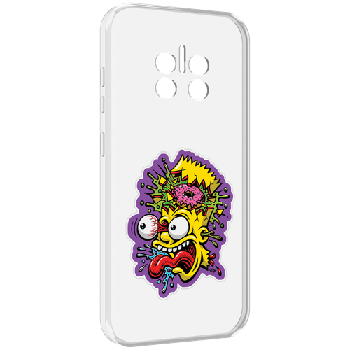 Чехол MyPads Барт-Симпсон для Doogee V11 задняя-панель-накладка-бампер