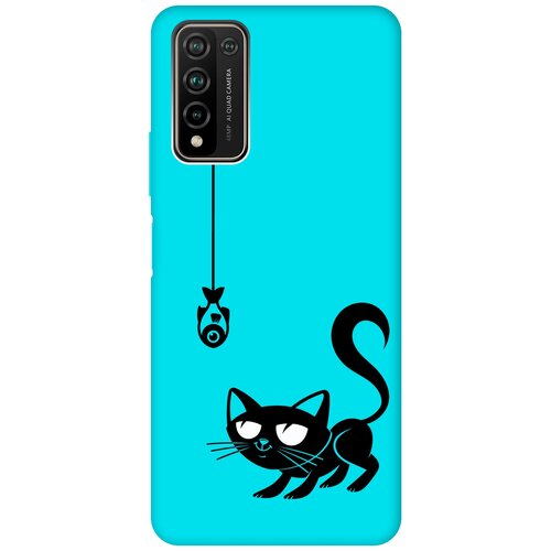 фото Re:pa чехол - накладка soft sense для honor 10x lite с 3d принтом "scratchy and fish" мятный