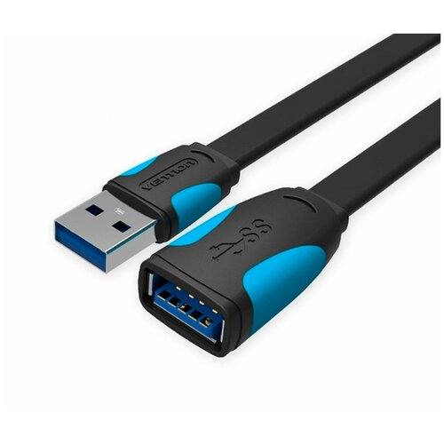 Аксессуар Vention USB 3.0 AM - AF 1.5m VAS-A13-B150 кабель удлинитель vention usb 3 0 am af 2 м плоский кабель удлинитель vention usb 3 0 am af 2 м vas a13 b200