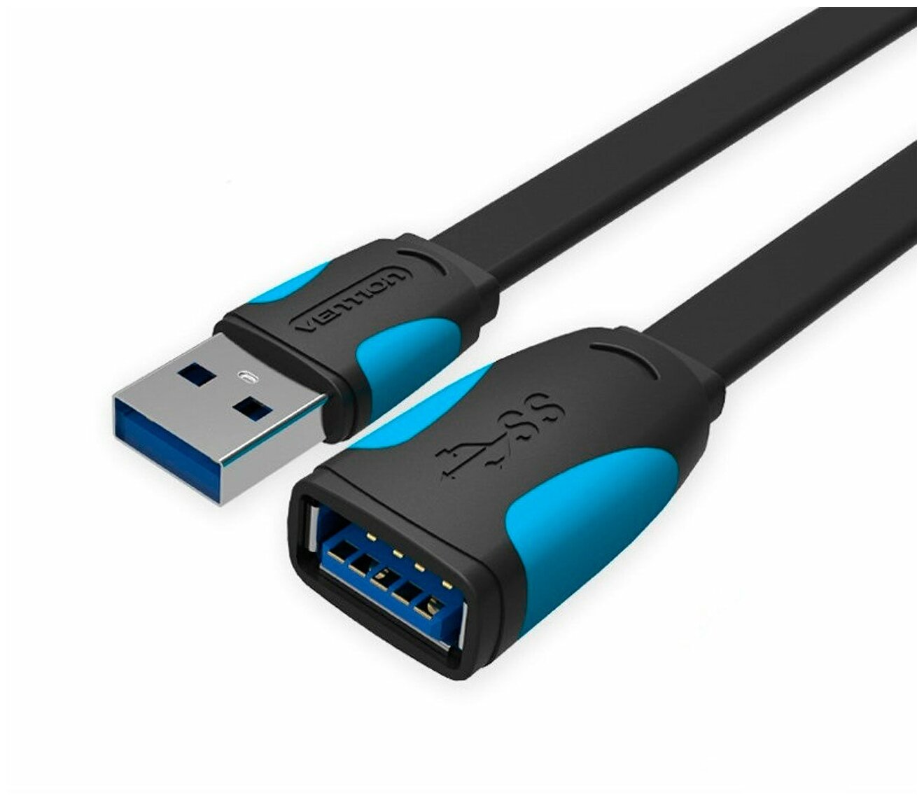 Vention Кабель-удлинитель USB 3.0 AM/AF - 1,5м плоский VAS-A13-B150