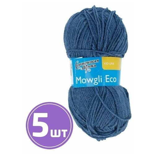 Пряжа Семеновская пряжа Mowgli Eco (7297), гроза 5 шт. по 50 г