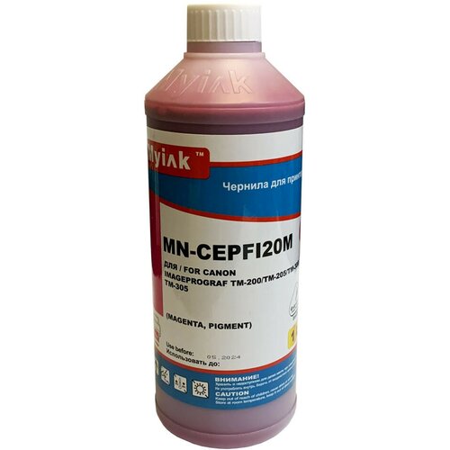 Чернила для CANON (PFI-120M) TM-200/205/300/305 (1л, magenta, Pigment) CEPFI20M MyInk