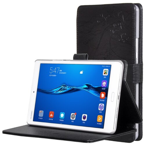 фото Чехол mypads для huawei mediapad t3 7.0 (bg2-w09) с визитницей и держателем для руки черный натуральная кожа prestige бизнес класса