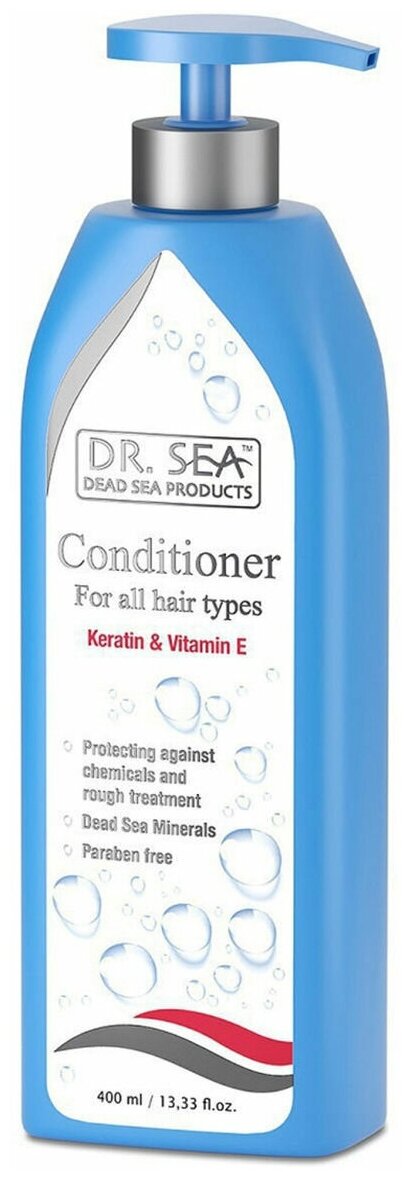 Dr. Sea кондиционер с кератином и витамином Е для всех типов волос, 400 мл