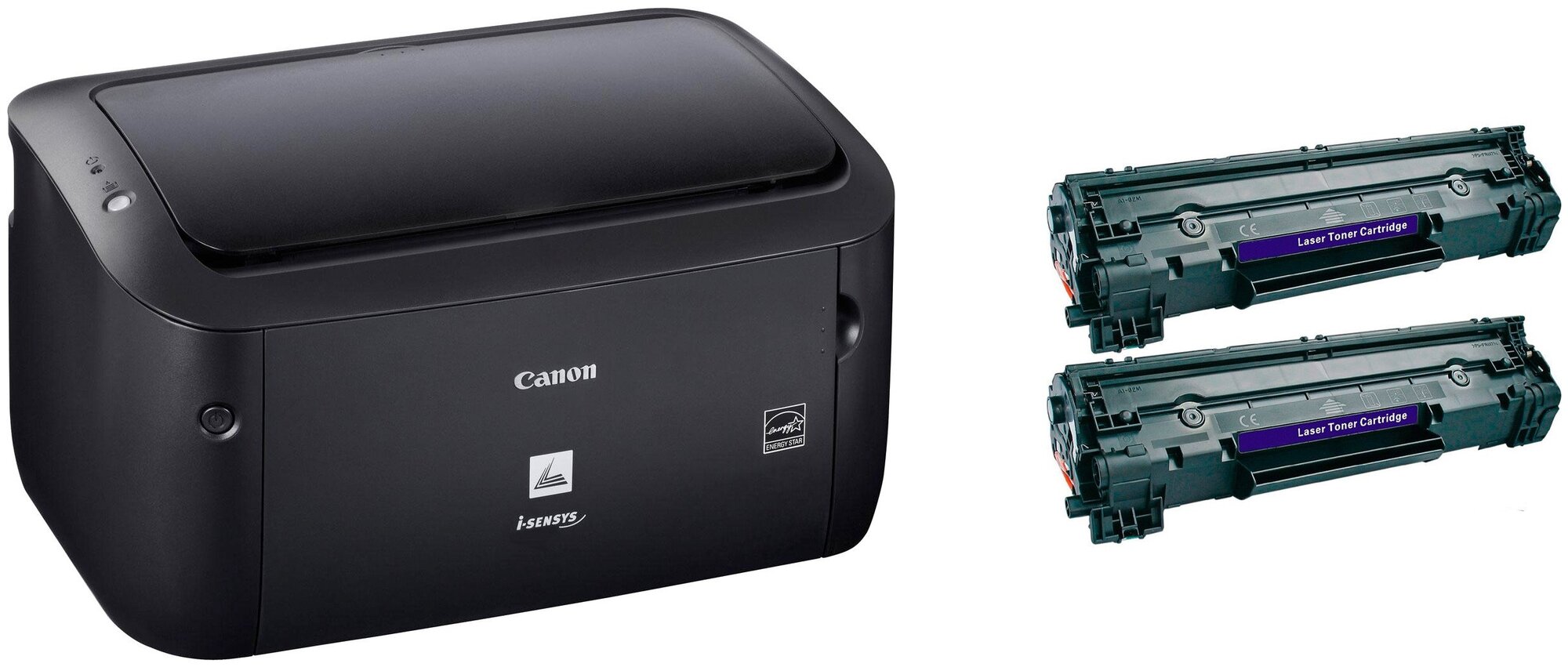 Принтер Canon i-SENSYS LBP6030b (8468B042AA) (лазерный A4 2400x600dpi 18стр/мин USB,+2 комплекта тонеров 725)
