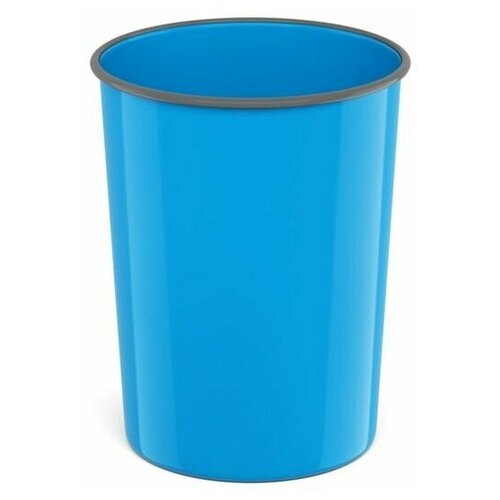 Корзина для бумаг и мелкого мусора 13.5 литров Bubble Gum, литая, голубая