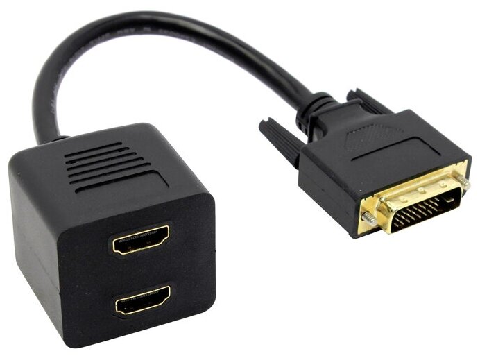 Разветвитель DVI-D 25 pin male to 2*HDMI 19 pin female 25cm ESPADA модель: EDVIM2xHDMIF25 /splitter DVI на 2 порта HDMI /