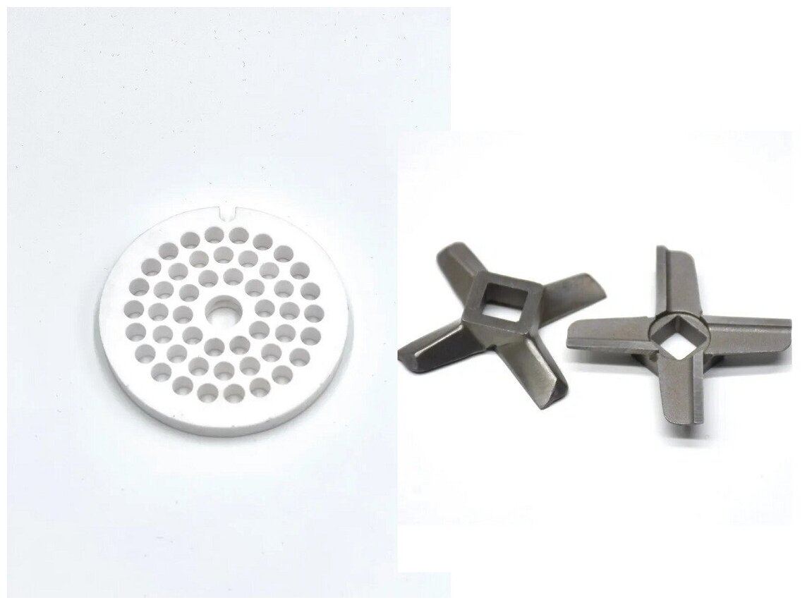 фото Набор нож+решетка керамическая для Zelmer №8 под Односторонний нож