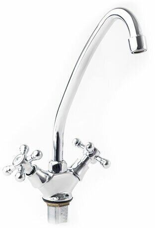 фото Смеситель Кухня SANTREK AQUA-230 "NOSTALGIE" 1/2 м/к на гайке Крест SL592