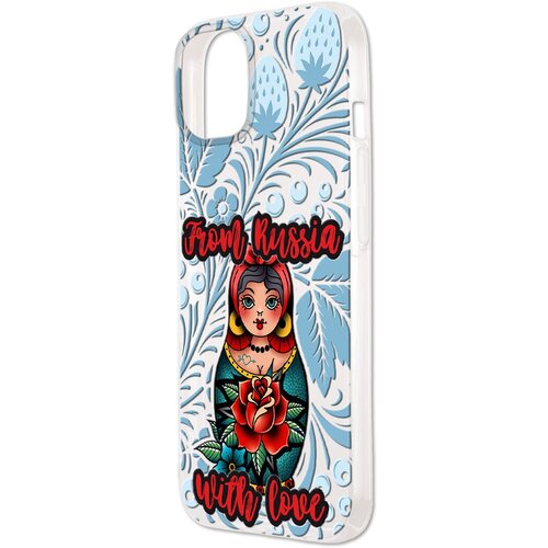 Силиконовый чехол Mcover для Apple iPhone 14 с рисунком Matreshka from Russia силиконовый чехол mcover для samsung a73 с рисунком matreshka from russia