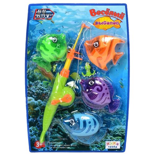 Развивающая игрушка Beboy Веселый рыболов IT106477, зеленый/оранжевый/голубой