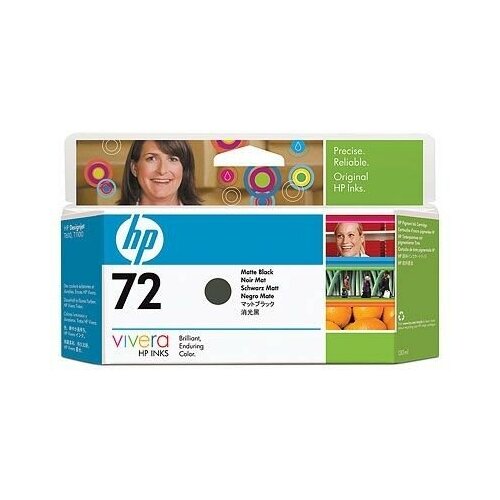 Расходный материал HP HP 72 130-ml Matte Black Ink Cartridge C9403A комплект 2 штук картридж струйный cactus c9373 72 жел для hp dj dj t610 t770 t1100